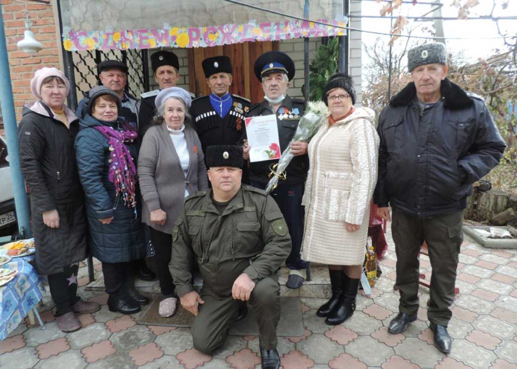 80-летний юбилей отметил первый атаман Новоселицкого станичного казачьего общества